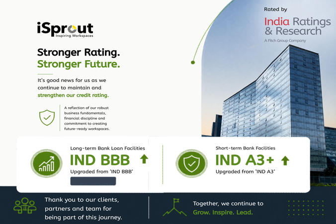 iSprout Achieves Upgraded Credit Rating from India Ratings & Research